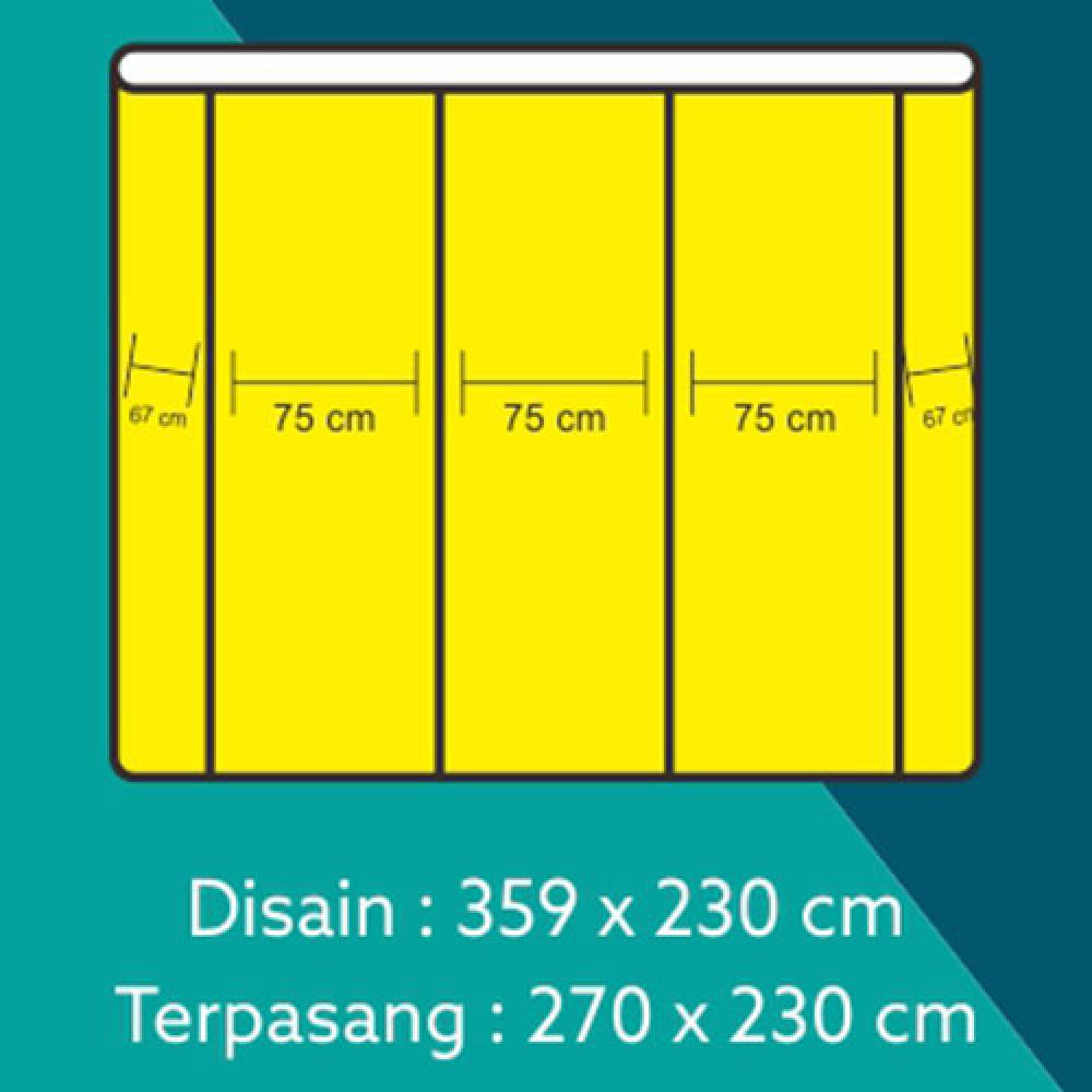 Backwall Portable 3x3 Straight Laminasi Glossy