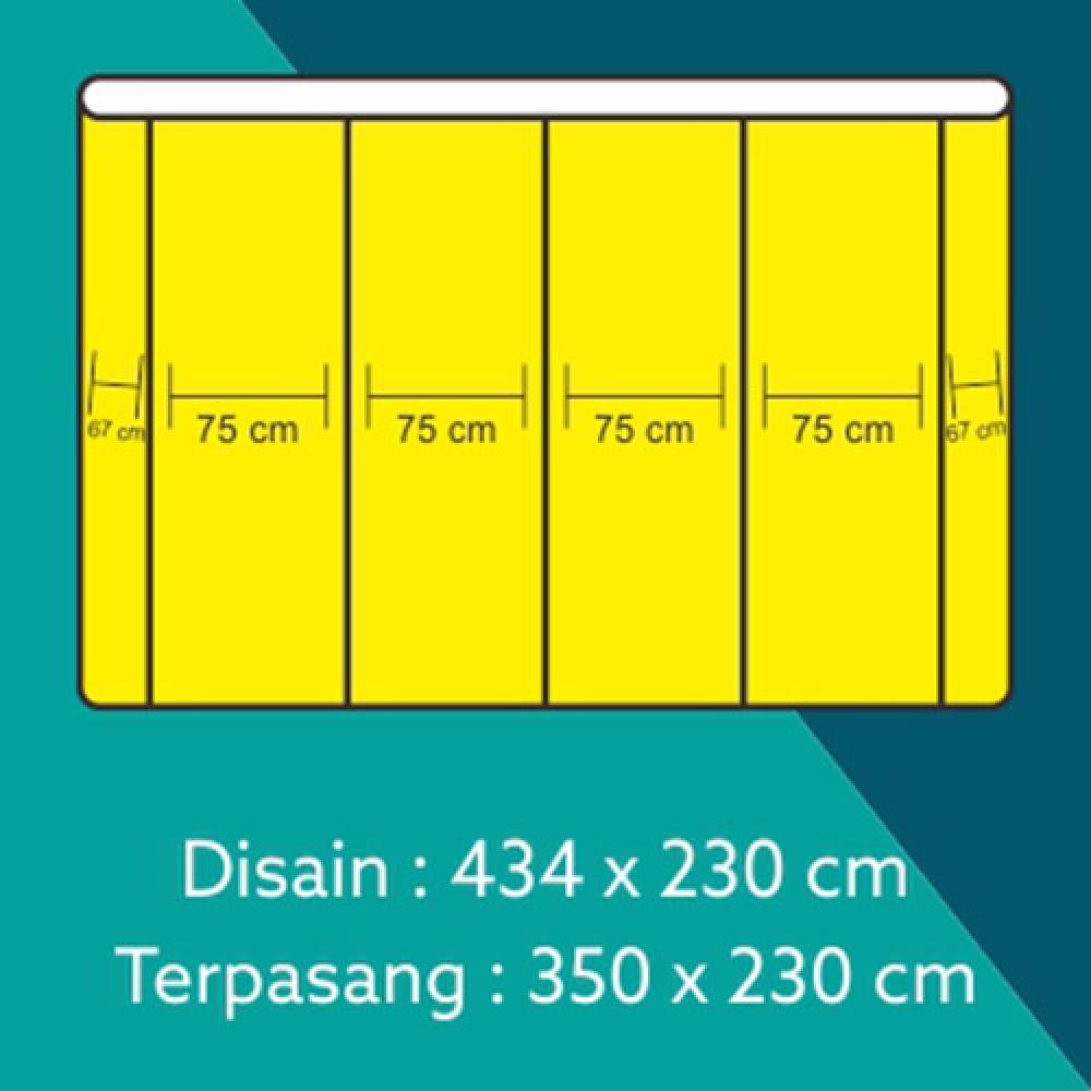 Backwall Portable 3x4 Straight Laminasi Glossy