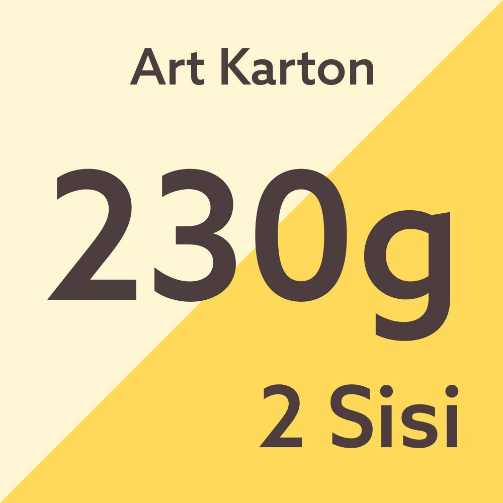 Cetak Digital A3 2 Sisi Art Carton 230g