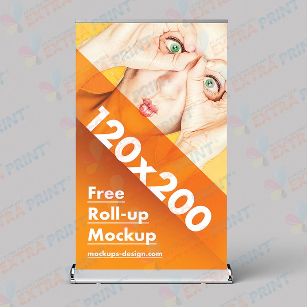 Cetak Roll Up Banner 120x200 cm Albatros Laminating Glossy