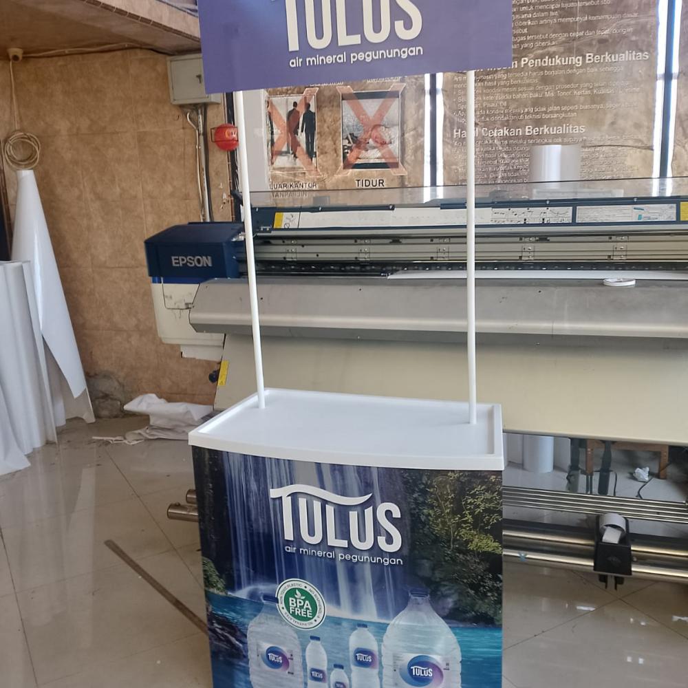Paket Event Desk ( Cetakan, PVC, Rangka, Tas) + Laminating Glossy